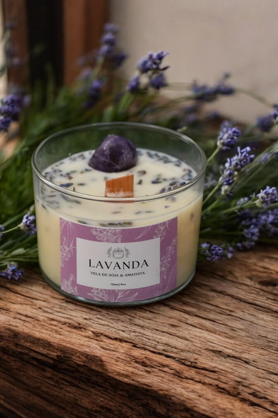 Vela Lavanda + Amatista